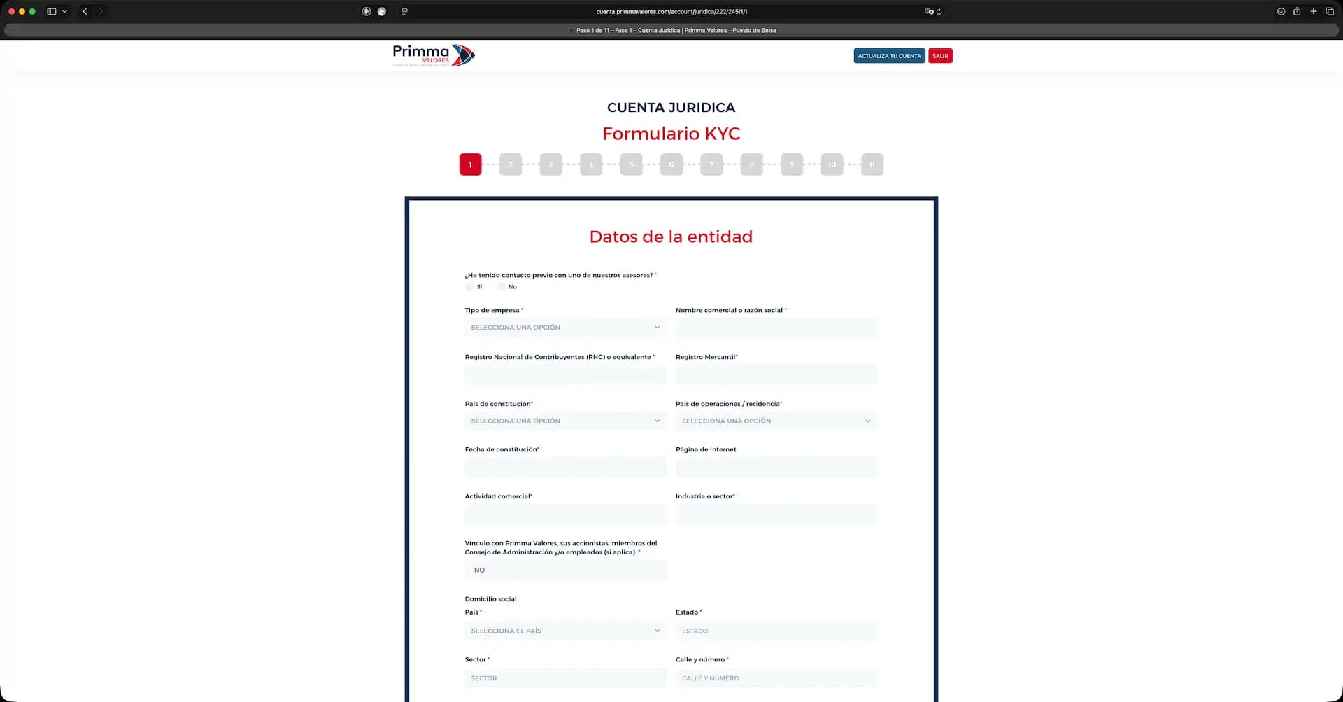 Onboarding Digital Primma Valores — imagen 2